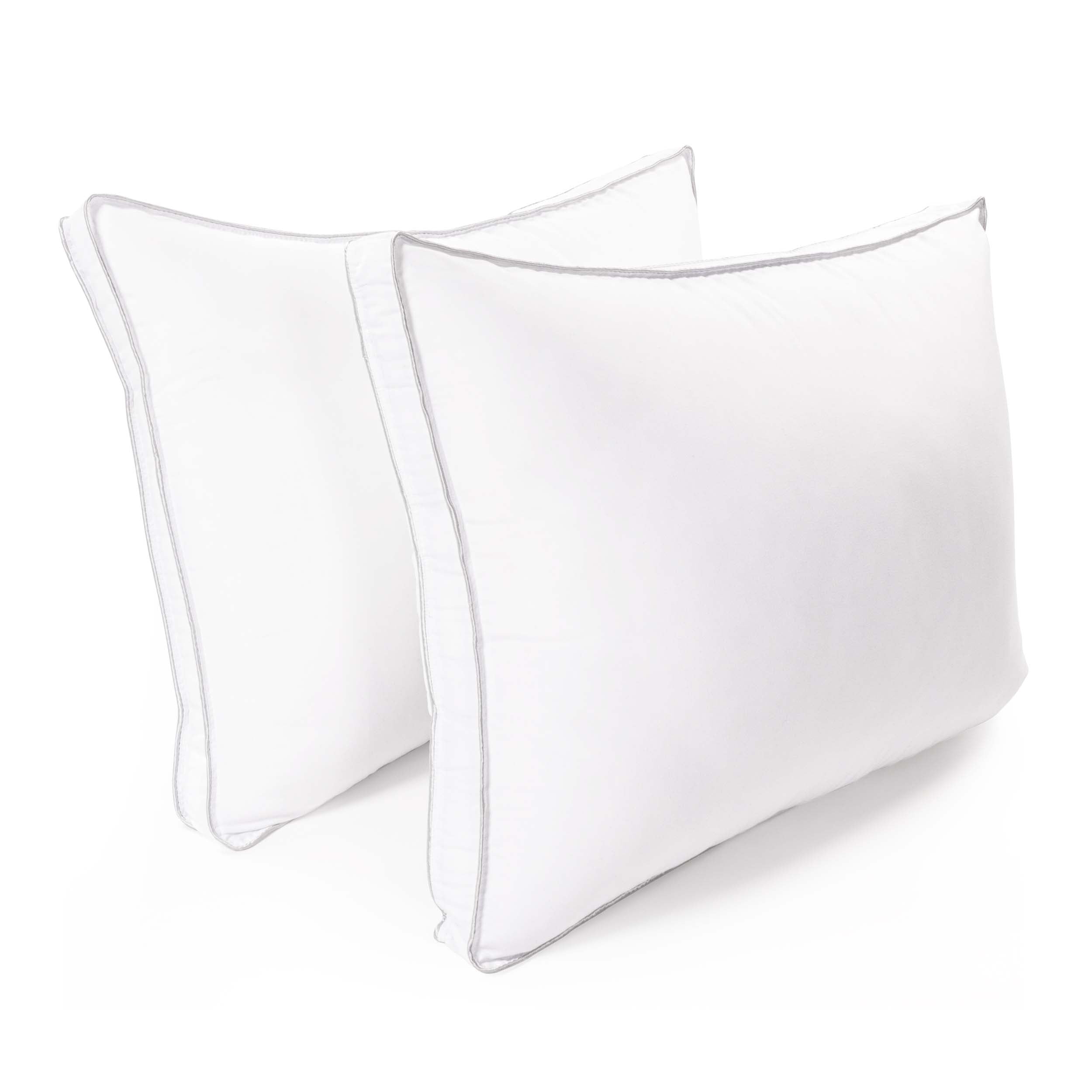 Medium Weight Neck & Back Support Pillow with Solid Gusset - Set of 2 or 4 - Perfect for Travel, Office & Home Comfort