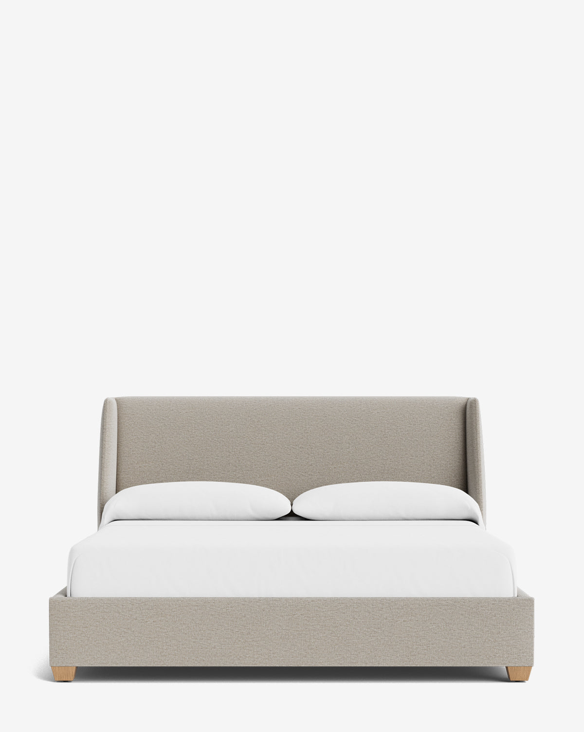 Walt Bed Low Headboard - Modern Minimalist Bed Frame for Small Spaces - Perfect for Apartments, Dorms & Guest Rooms