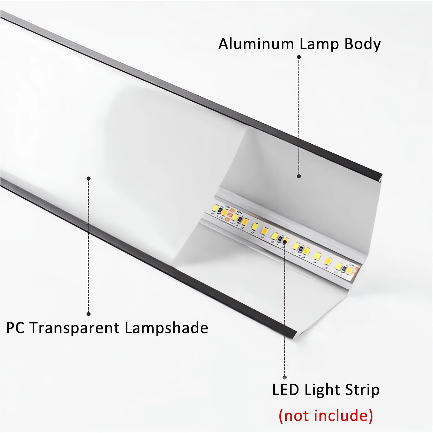 JARBIH 10 Pack Gold LED Aluminum Profile for Ceiling & Wall - 1M/3.3ft 6x6cm Top Corner Strip Lighting Channel for Living Room, Bedroom, Kitchen - Modern Linear Decoration & Ambient Lighting Solution