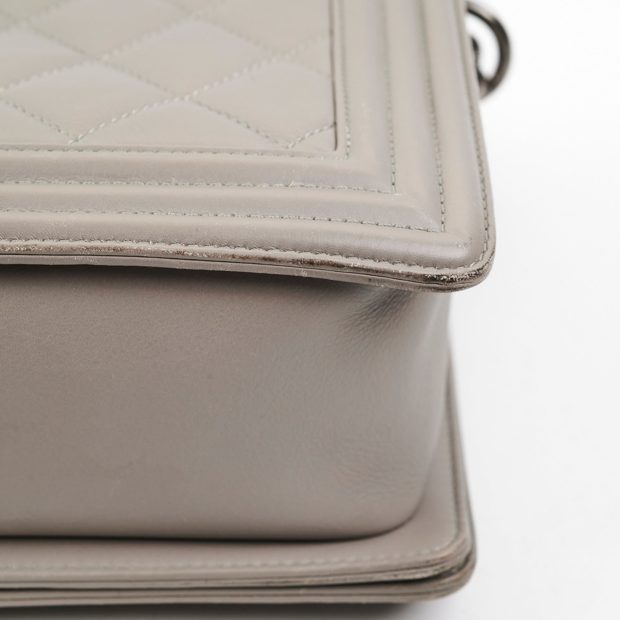 Chanel New Boy Lambskin Grey Leather Handbag - Luxury Designer Crossbody Bag for Women | Perfect for Evening Parties, Date Nights & Special Occasions