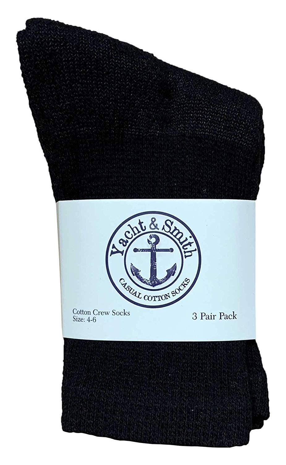 240 Pairs Yacht & Smith Wholesale Kids Crew Socks - Soft Cotton Casual Socks for Boys & Girls (Size 4-6) - Perfect for School, Sports & Everyday Wear