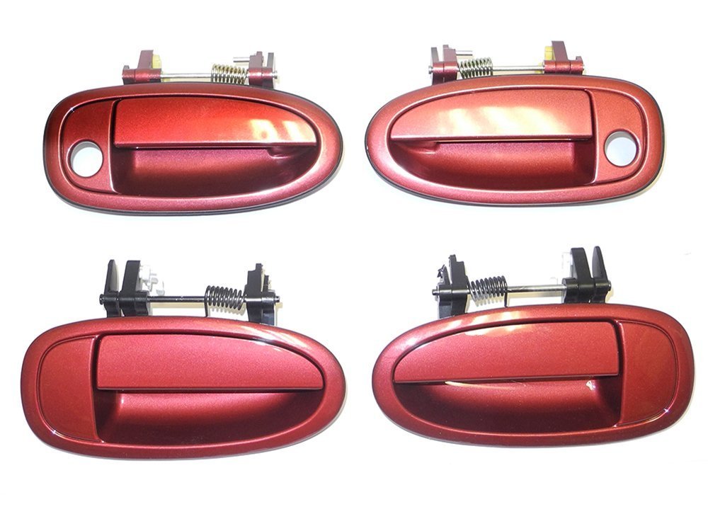 1995-1999 Toyota Avalon Driver Side Outside Door Handle Replacement - DS458 SUNFIRE RED 3K4 - Compatible with 1995 1996 1997 1998 1999 Models - Perfect for DIY Car Repair & Restoration Projects