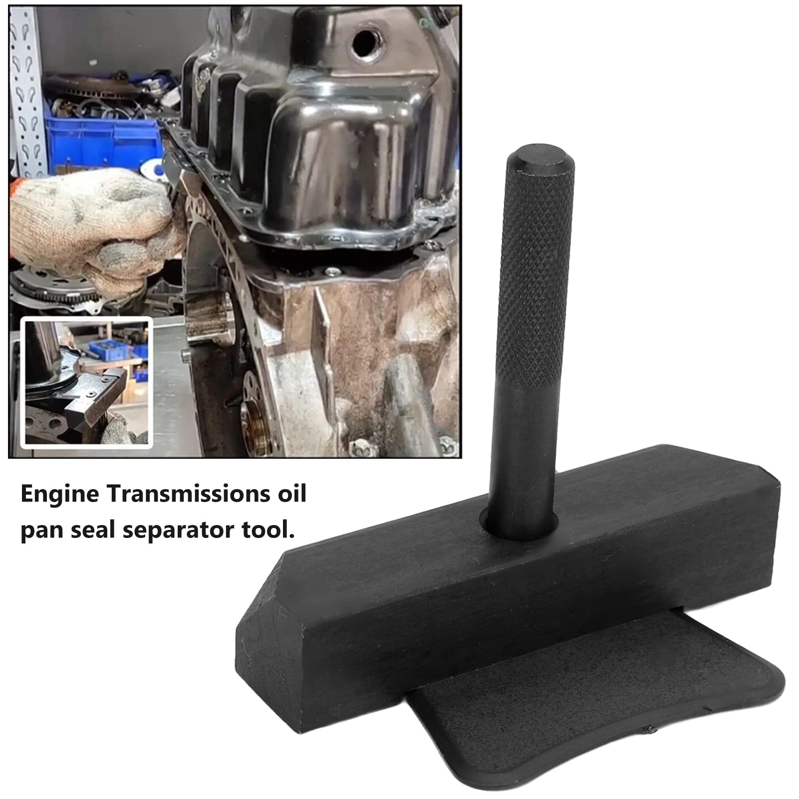 Automotive Oil Pan Separator Tool Kit - Black Metal Engine Oil Gasket Seal Remover for Car Repair & Maintenance | DIY Oil Pan Replacement Tool for Mechanics & Home Garage Use