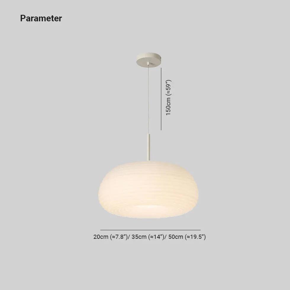 Modern White Round Pendant Light - Stylish Ceiling Lamp Shade for Living Room, Bedroom & Dining Room Decor