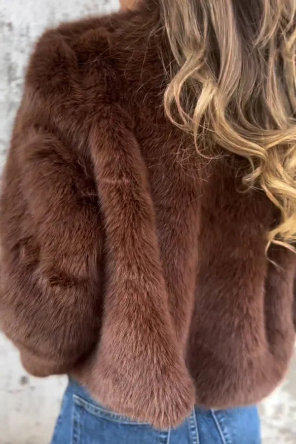 Stylish Faux Fur Turtleneck Zipper Casual Jacket for Women | Winter Warm Coat | Perfect for Outdoor Activities, Dating & Office Wear