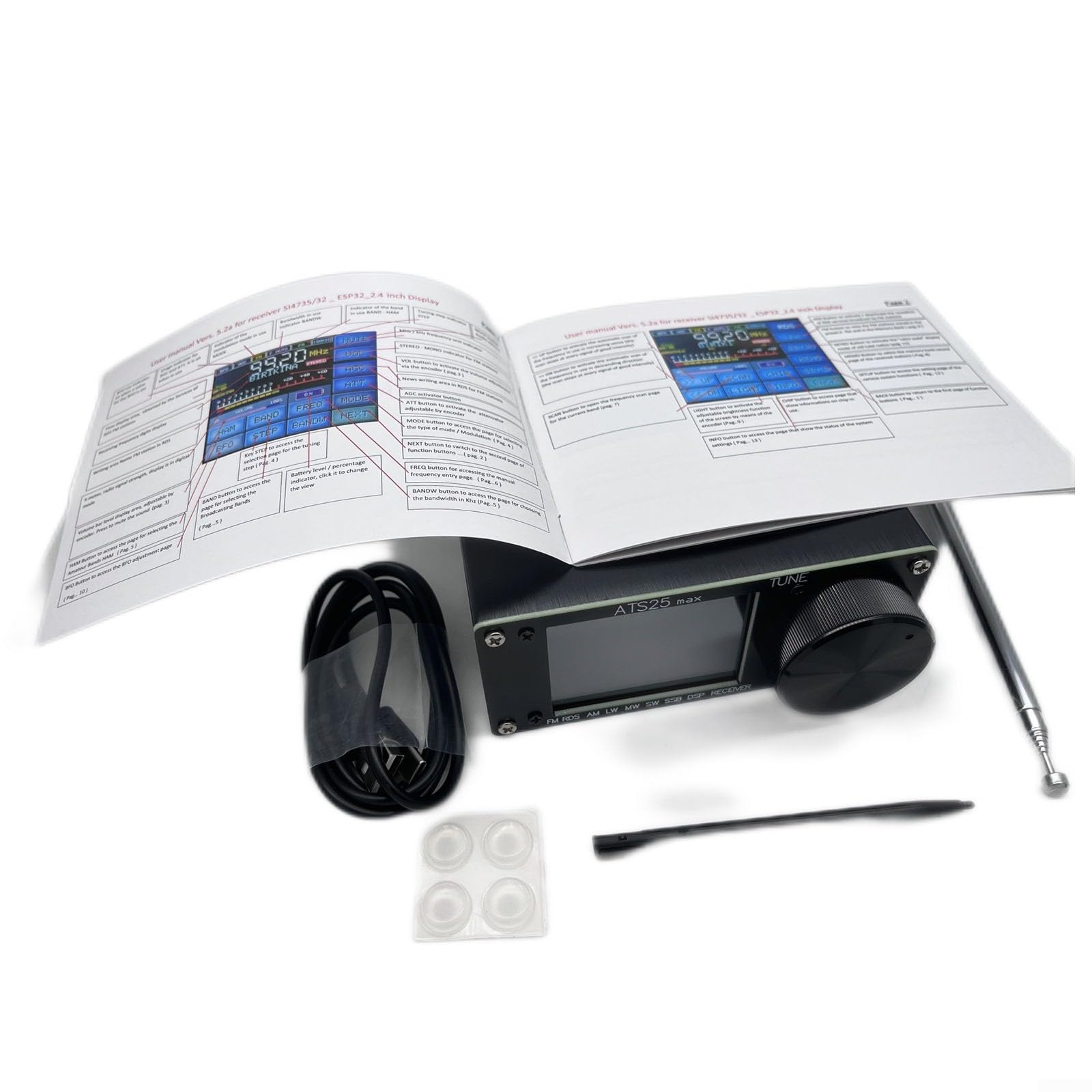 Alanmoship ATS-25max Digital Radio Receiver with 2.4