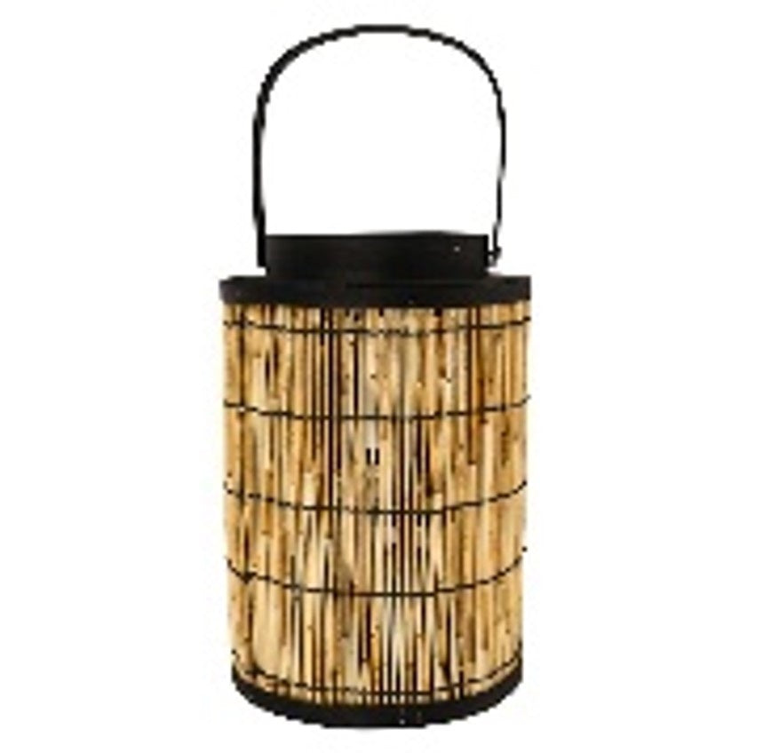 Biden Natural Black Lantern 45cm - Elegant Outdoor Decorative Lighting for Patio, Garden, and Halloween Decor
