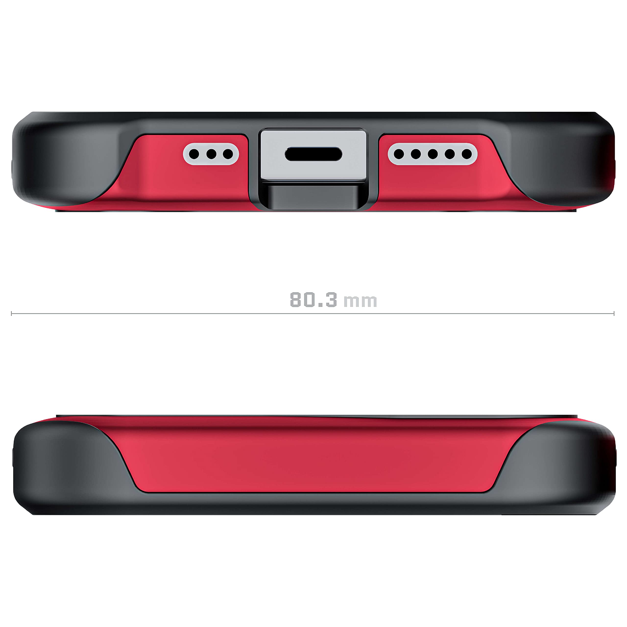 Ghostek ATOMIC Slim MagSafe iPhone 13 Case - Premium Carbon Fiber Back & Red Aluminum Bumper - Heavy Duty Protection for 2021 Apple iPhone 13 (6.1 inch) - Perfect for Outdoor Adventures & Daily Use