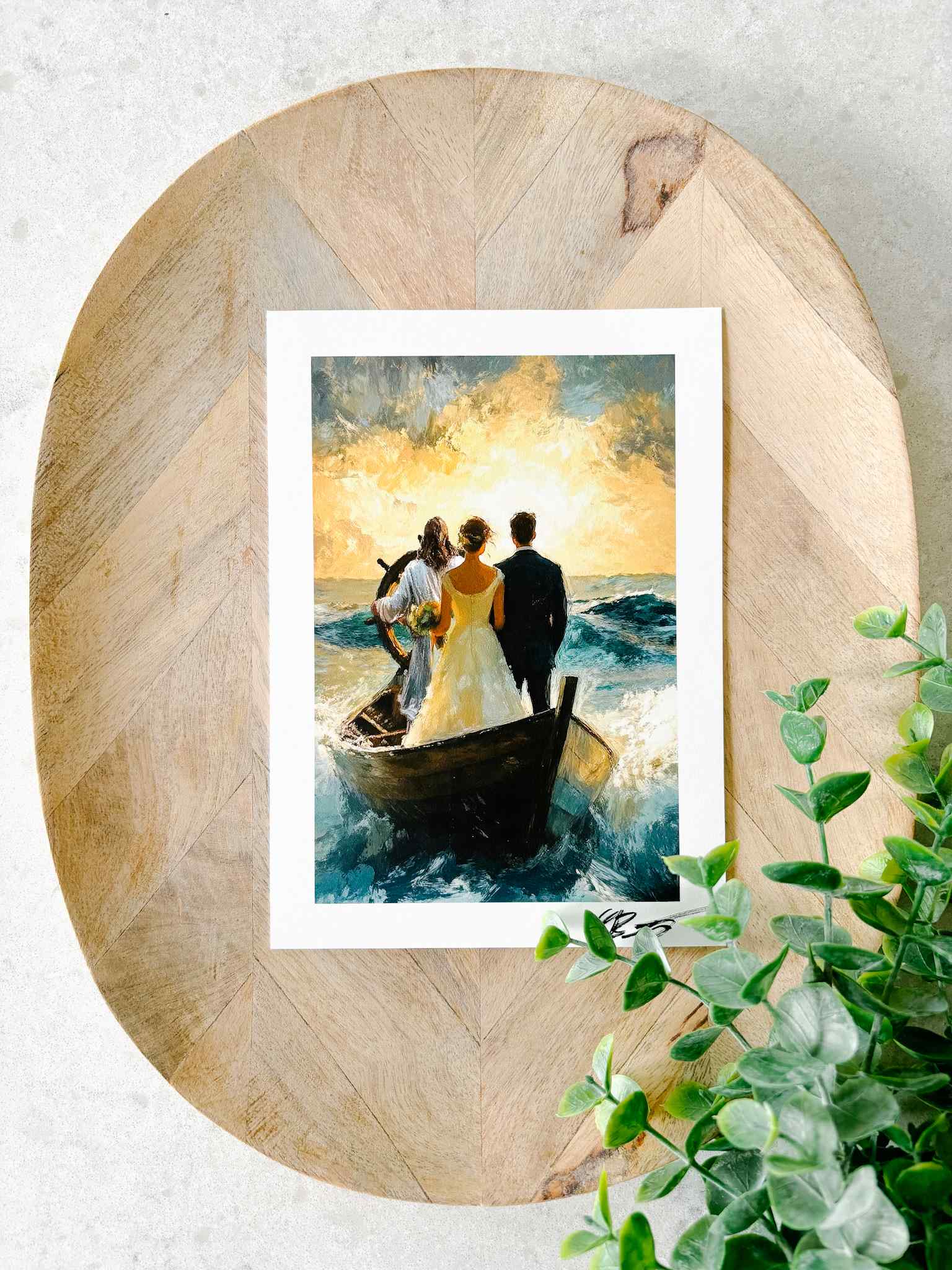 Guided by Him Christian Wall Art Print - Inspirational Scripture Decor for Home, Office & Church