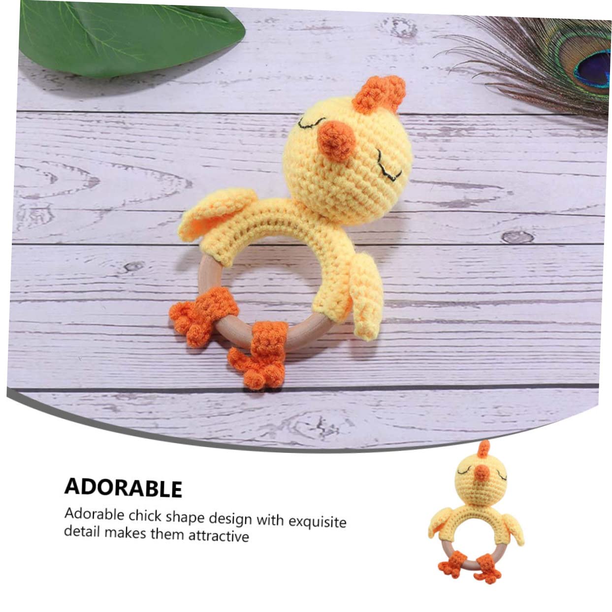 Totority 2 Pack Soft Plush Hand Bell Rattle Toys - Soothing Baby Toys for Newborns & Infants (Yellow) - Perfect for Sensory Play, Early Learning & Calming Fussy Babies