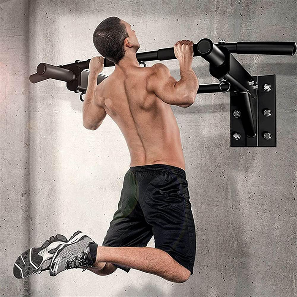 Best Pull-Up Bar for Home Gym - Wall Mounted Horizontal Bar with Sandbag Holder & Ring Rope Swing - Perfect for Indoor Strength Training & Fitness Workouts