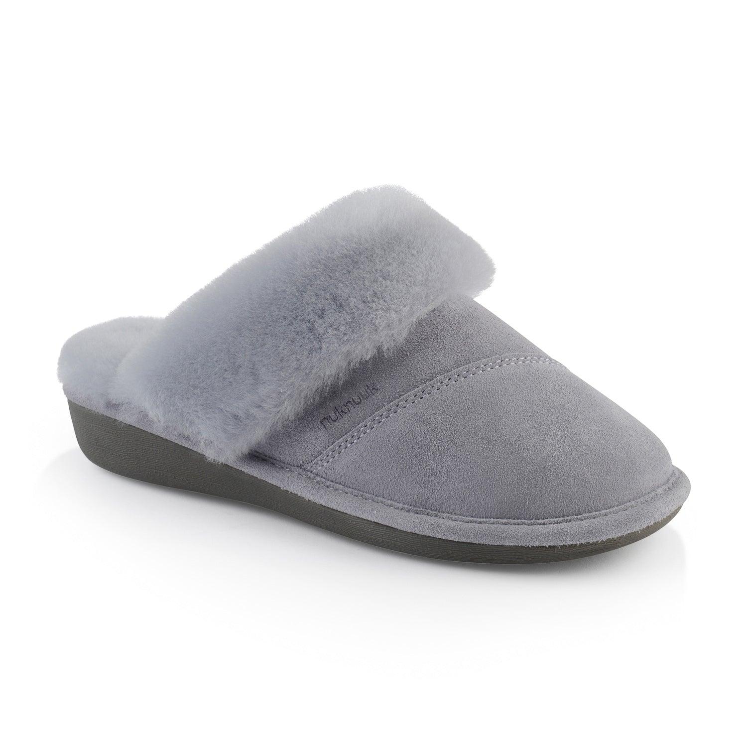 Joy Women's Fuzzy House Slippers - Soft Indoor/Outdoor Comfort Slides for Women (Sky Blue/Lilac) - Perfect for Home, Lounge, and Backyard Relaxation
