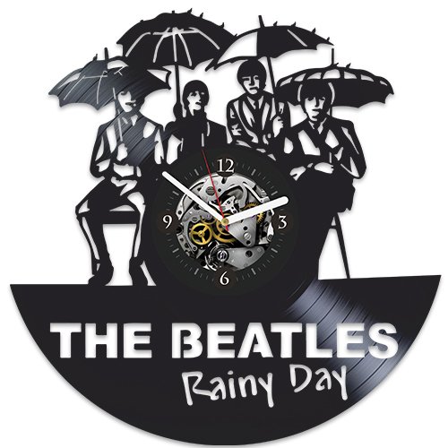 The Beatles Vinyl Record Wall Clock - Vintage Rock Music Decor, Large Modern Wall Clock for Home & Office, Unique Gift for Men, Beatles Fans, Christmas & New Year - Perfect for Music Lovers & Retro Style Rooms