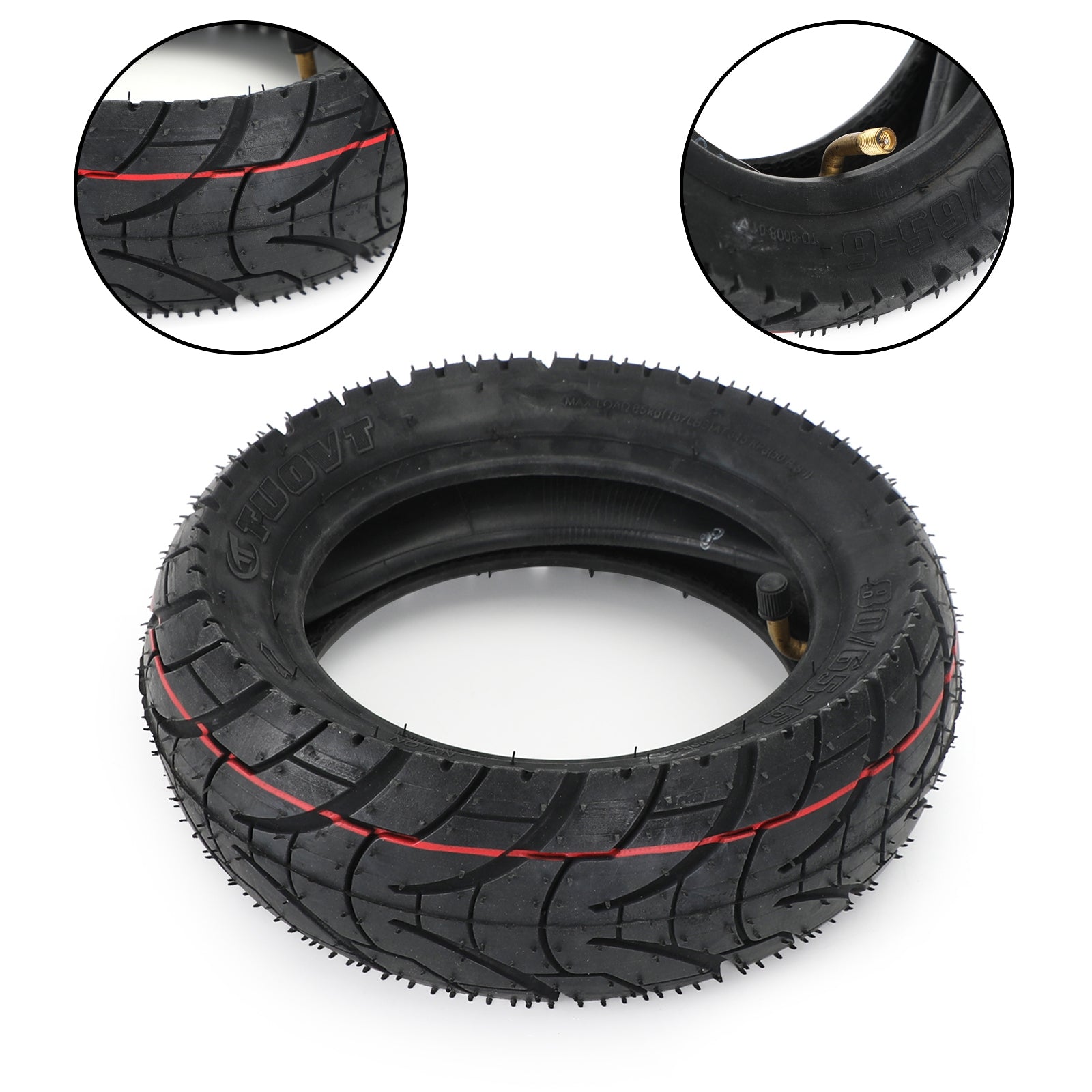 10x3.0 80/65 6 Electric Scooter Tires with Inner Tube - Compatible with Zero, Dualtron, KuGoo M4 - Perfect for Commuting, Off-Roading & Urban Adventures