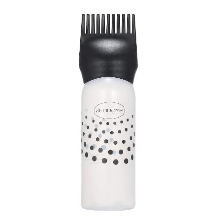 LUXURIA 120ml Plastic Hair Dye Applicator Bottle with Comb - Salon Quality Hair Coloring Tool for Root Touch Up & Highlights (Black) - Perfect for Home Hair Coloring & Professional Salon Use
