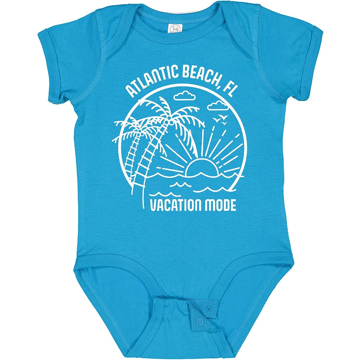 Inktastic Summer Vacation Mode Atlantic Beach Florida Baby Bodysuit - Cute Florida Beach Outfit for Infants & Toddlers - Perfect for Family Vacations, Beach Trips & Photo Shoots