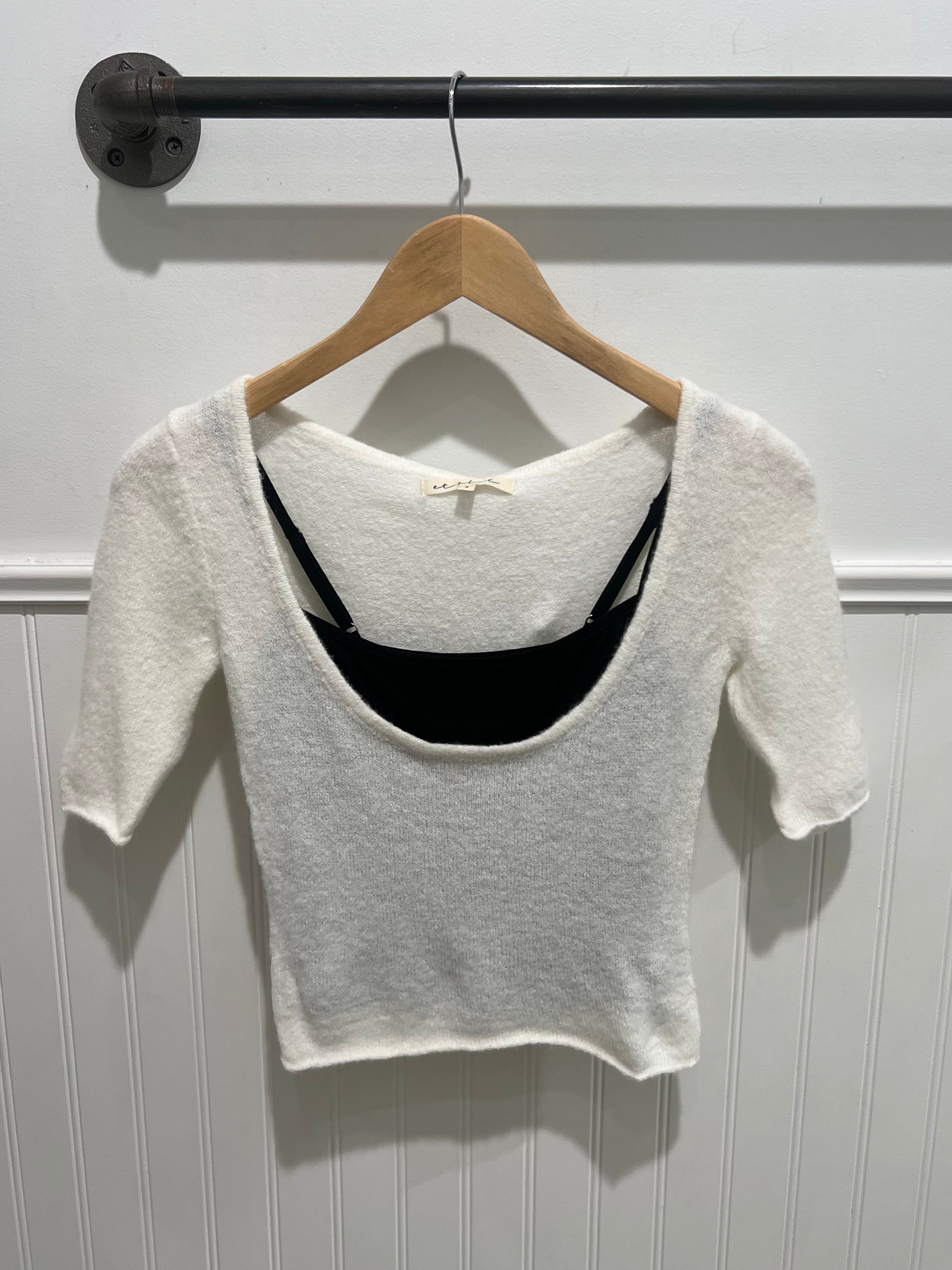 Clarissa Women's Lightweight Layered Sweater Top - Soft Knit Pullover for Casual Outfits & Fall Layering