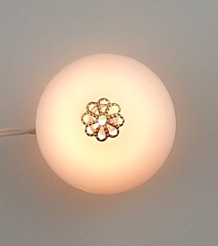 Melody Jane Dolls Houses Round Flush Ceiling Light 12V Miniature Electric Lighting for Dollhouse, DIY Miniature Room Decor, and Model Train Scenery - Perfect for Miniature Home Lighting and Craft Projects