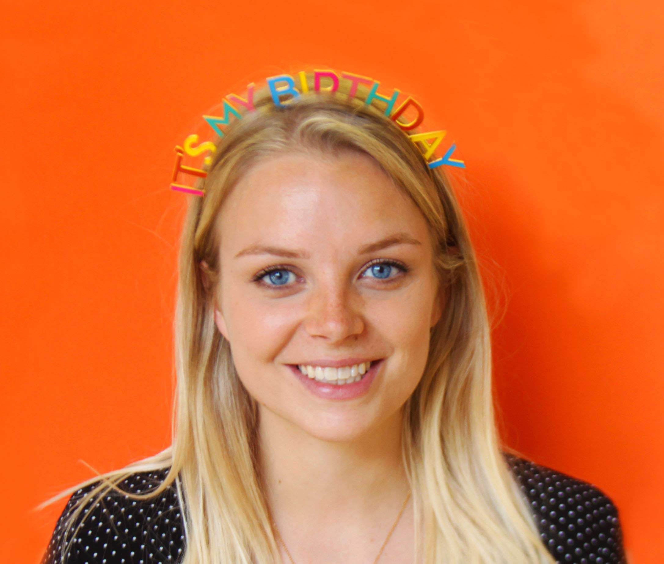 Talking Tables RAIN Rainbow 'It's My Birthday' Alloy Headband - Colorful Birthday Party Hair Accessory for Women & Girls - Perfect for Birthday Celebrations, Festivals & Costume Parties