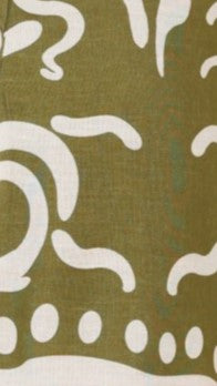 Mahala Mini Dress for Women - Olive & White Colors - Perfect for Summer, Beach, and Casual Outings