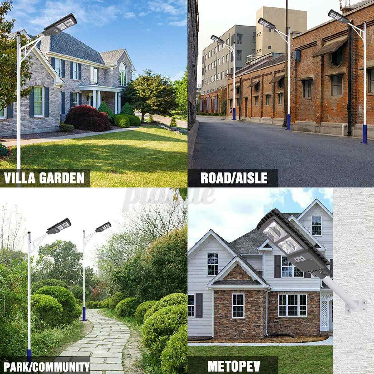 800W 1500W 2000W 3000W Solar Powered LED Street Lights - Waterproof Outdoor Wall & Garden Flood Lights with Timing Control - Perfect for Driveways, Pathways, and Backyard Security Lighting