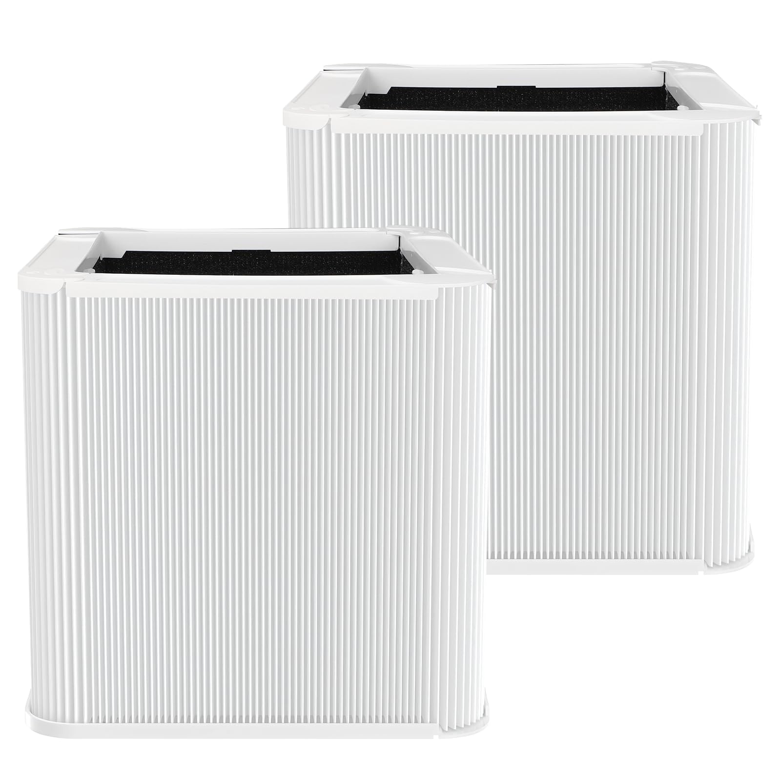 2 Pack True HEPA Replacement Filters for Blue Pure 211+ Air Purifier - Foldable Particle & Activated Carbon Air Cleaner Filters | Perfect for Home, Office, and Allergy Relief