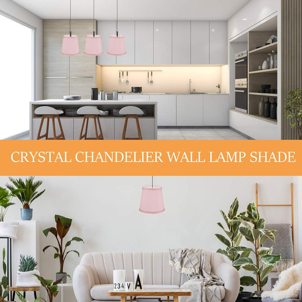 OSALADI 2-Pack Fabric Lampshades - Decorative Ceiling & Table Lamp Covers, Small Chandelier Shades, Clip-On Replacement for Home Décor (Perfect for Living Room, Bedroom & Dining Room Lighting)