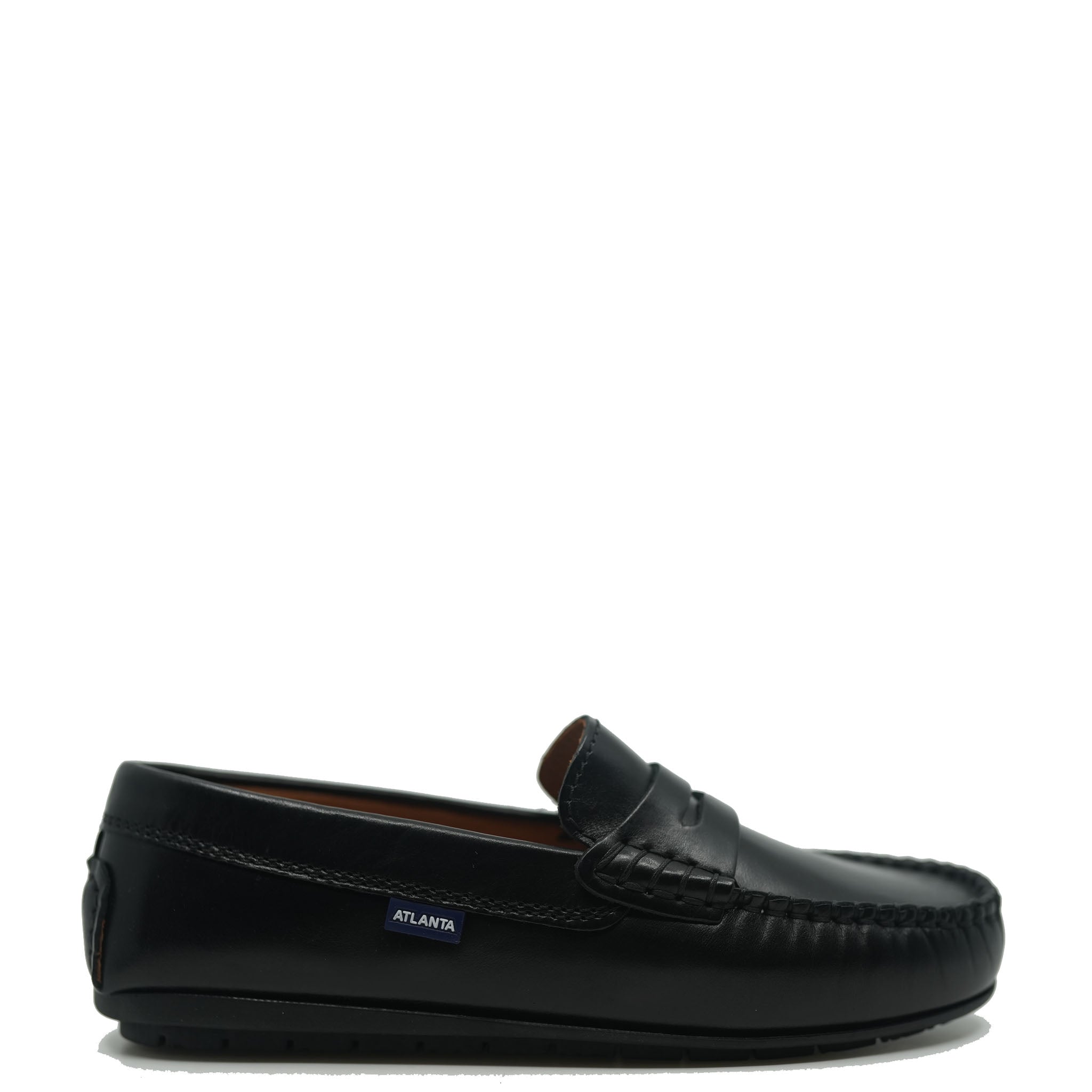 Atlanta Black Florentine Penny Loafers for Men - Genuine Leather Moccasin Shoes for Business, Casual & Formal Wear