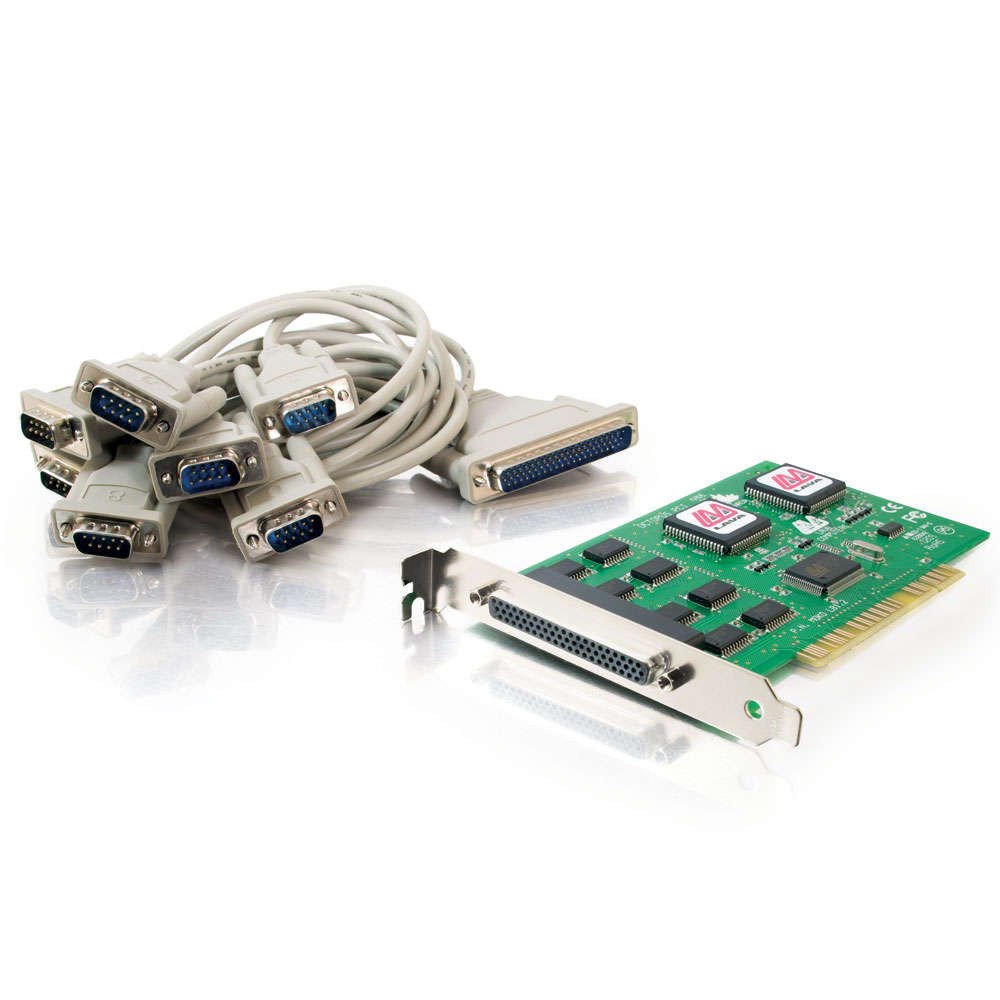 C2G 26806 Lava Octopus 8-Port PCI 16550 DB9 Serial Card - TAA Compliant | High-Speed Multi-Port Serial Adapter for Industrial Automation, POS Systems & Legacy Device Connectivity
