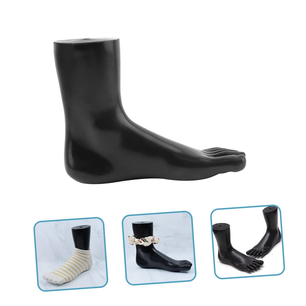 Unisex Left Foot Sock Display Mannequin - Realistic Fake Foot Model for Socks, Anklets & Jewelry Presentation - Perfect for Retail Stores, Photography & Online Shoe Displays