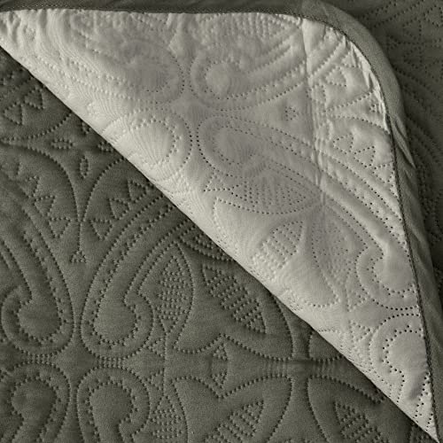 Solid - Sage Green / Light Gray