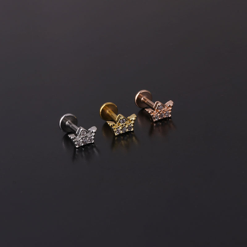 16G Butterfly Flat Back Conch Helix Earrings - Stainless Steel Body Jewelry for Cartilage Piercing | Perfect for Women, Teens, and Everyday Wear | HSPJ298