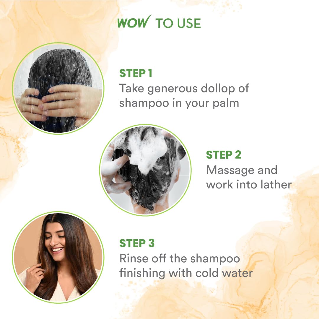 WOW Skin Science Rosemary & Biotin Hair Growth Shampoo - Reduces Hair Fall, Stimulates New Growth, Prevents Breakage & Split Ends, Adds Shine - 8.8oz - For Thinning Hair & Scalp Care - Perfect for Daily Use at Home or Salon