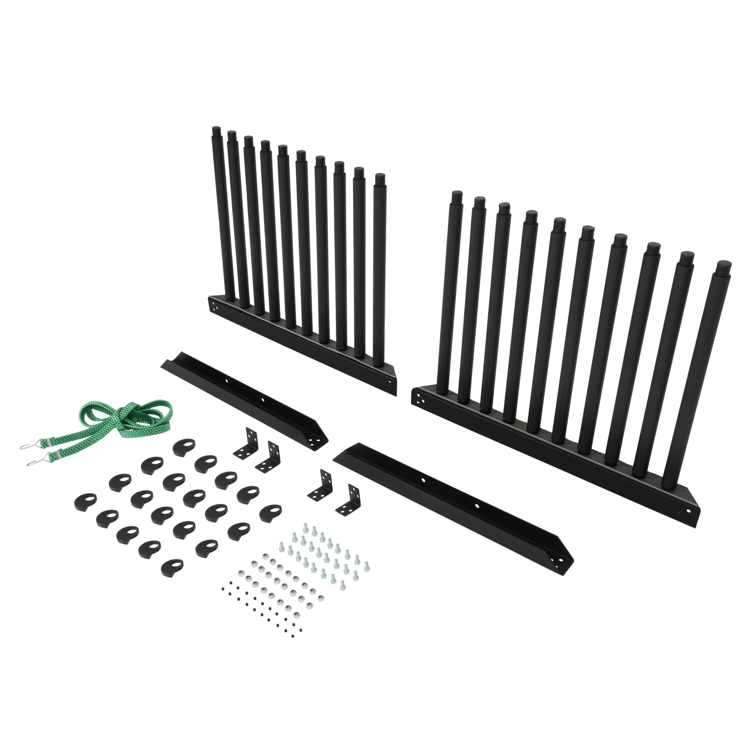 KUAFU Universal 9-Lite Windshield Rack for Trucks - 24-Inch Height with PVC Pad & Foam Padding - Heavy Duty Elastic Strap Rope - Secure Transportation Glass Rack for Windshields - Perfect for Auto Glass Transport & Professional Installers