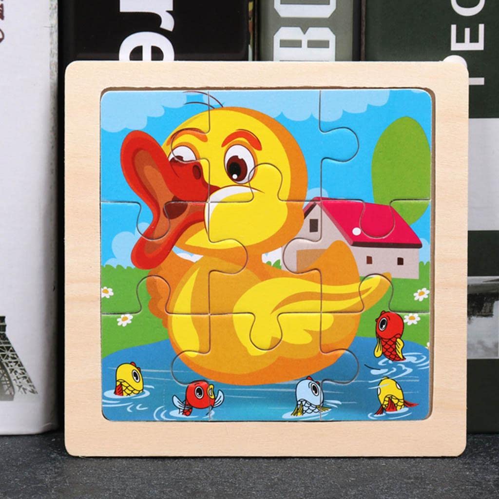 Enakshi Wooden Animal Peg Puzzle - Montessori Learning Toy for Toddlers & Preschool Kids - Early Education Wooden Puzzle for Fine Motor Skills - Perfect for Home, Classroom & Daycare Playtime