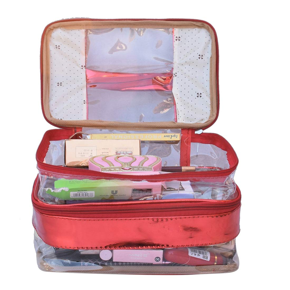 Women's Vanity Box Cosmetic Case - Portable Makeup Organizer with Mirror for Travel, Home & Office | N A PURSE