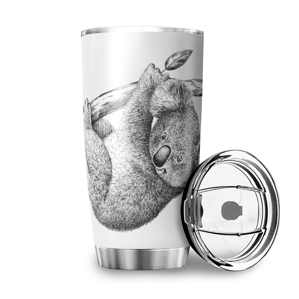 Premium 20oz Stainless Steel Tumbler - Double Wall Vacuum Insulated Coffee Cup & Water Bottle with Lid & Straw - Leakproof Travel Mug for Women - Perfect for Outdoor, Office, Gym & Daily Use - Elegant White