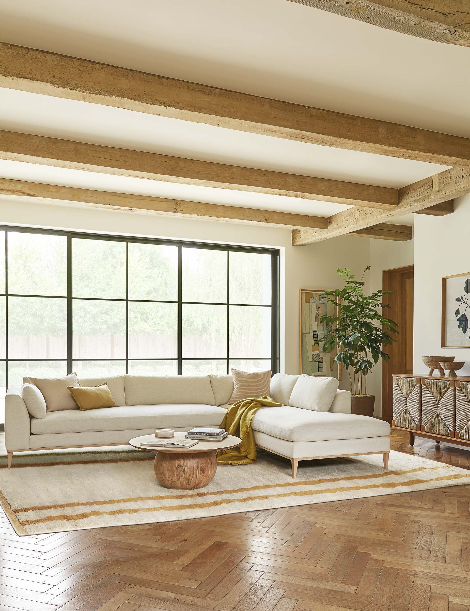 Charleston Sectional Sofa - Modern L-Shaped Couch with Reversible Chaise, Soft Fabric Upholstery for Living Room, Family Room & Home Theater
