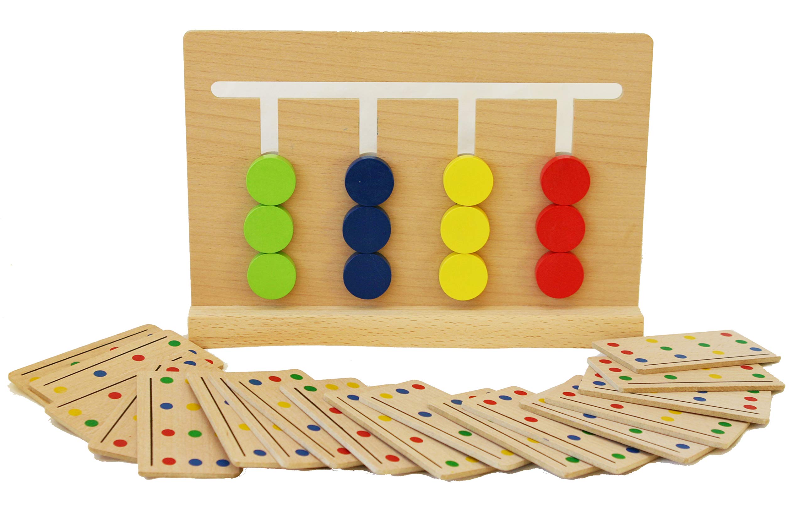 Wooden Color Sorting Puzzle - Brain Teaser & Educational Toy for Kids by Toys of Oxford | Perfect for Montessori Learning, Toddler Development & Family Game Night