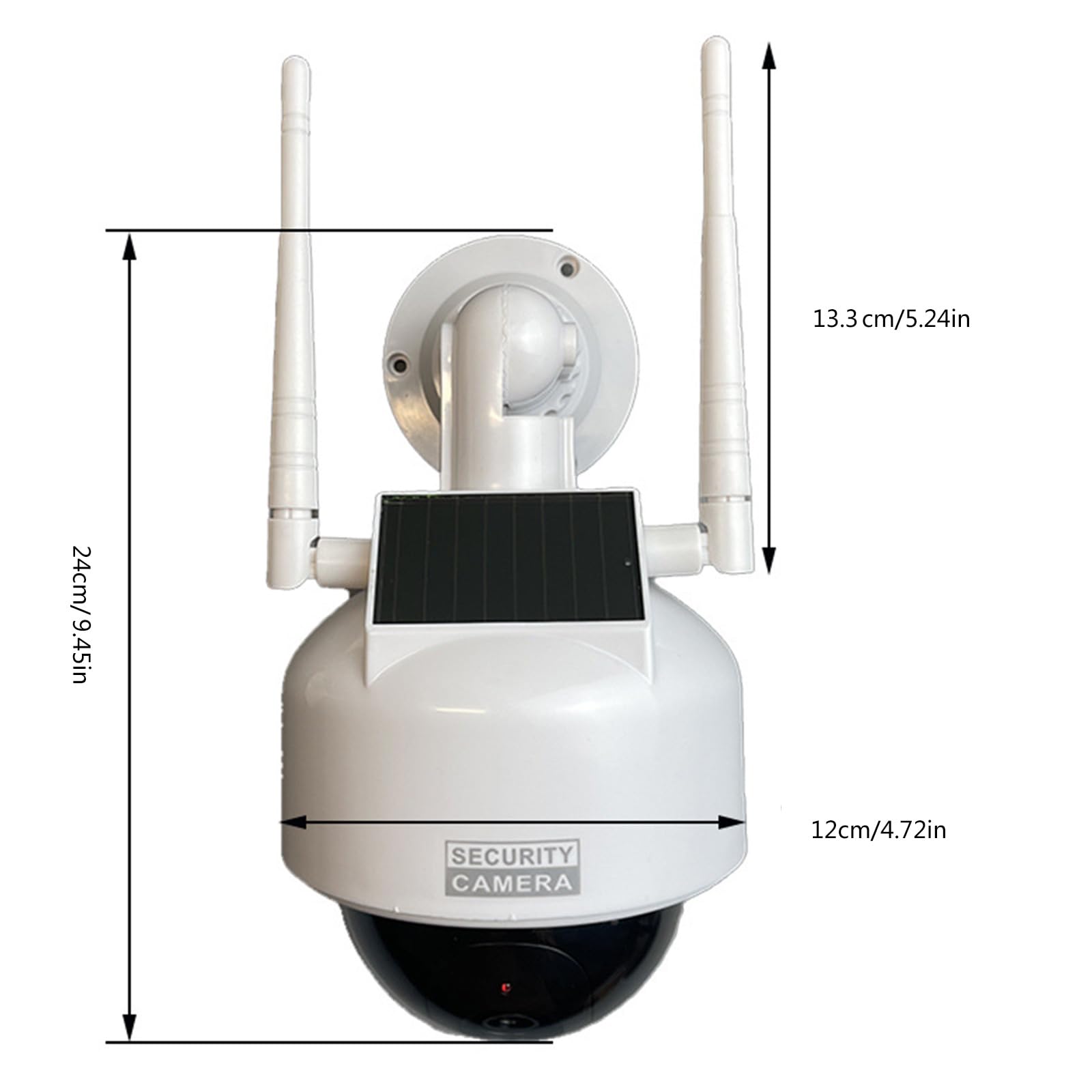 Realistic Fake Security Camera with LED Light - Nighttime Deterrent for Home & Business Security | Indoor/Outdoor Use for Porch, Garage, Office & Storefront
