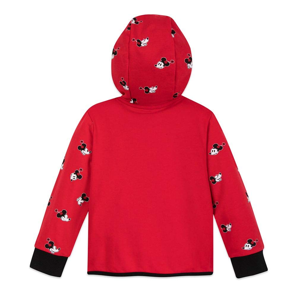 Disney Minnie Mouse Zip-Up Hoodie for Kids - Soft Fleece Pullover with Ears - Cute Cartoon Character Jacket for Girls & Boys - Perfect for School, Playdates & Family Outings