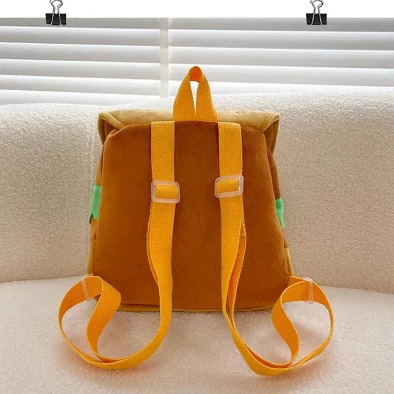 Hamburger Shaped Drawstring Backpack for Kids & Adults - Fun Fast Food Themed Gym Bag for School, Sports, and Travel Accessories