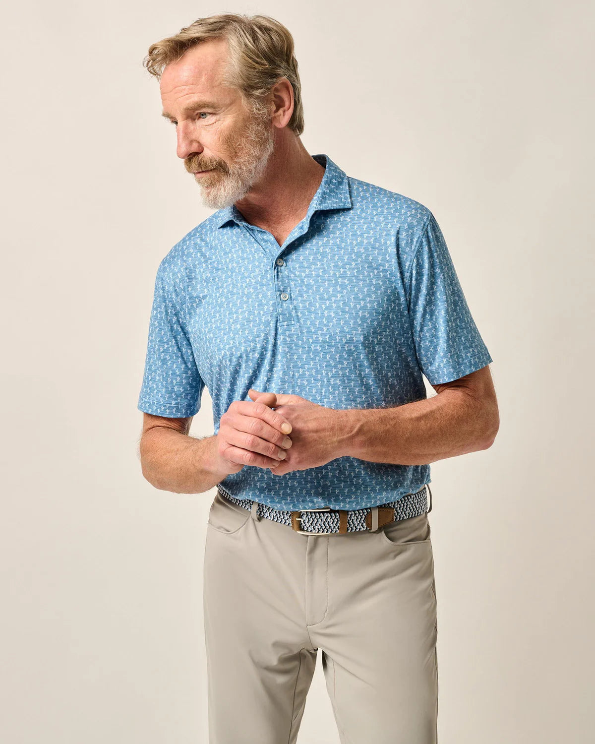 Johnnie-O SS Print Knit Mojave - Stylish Men's Short Sleeve Shirt for Casual Wear, Golf & Summer Outfits