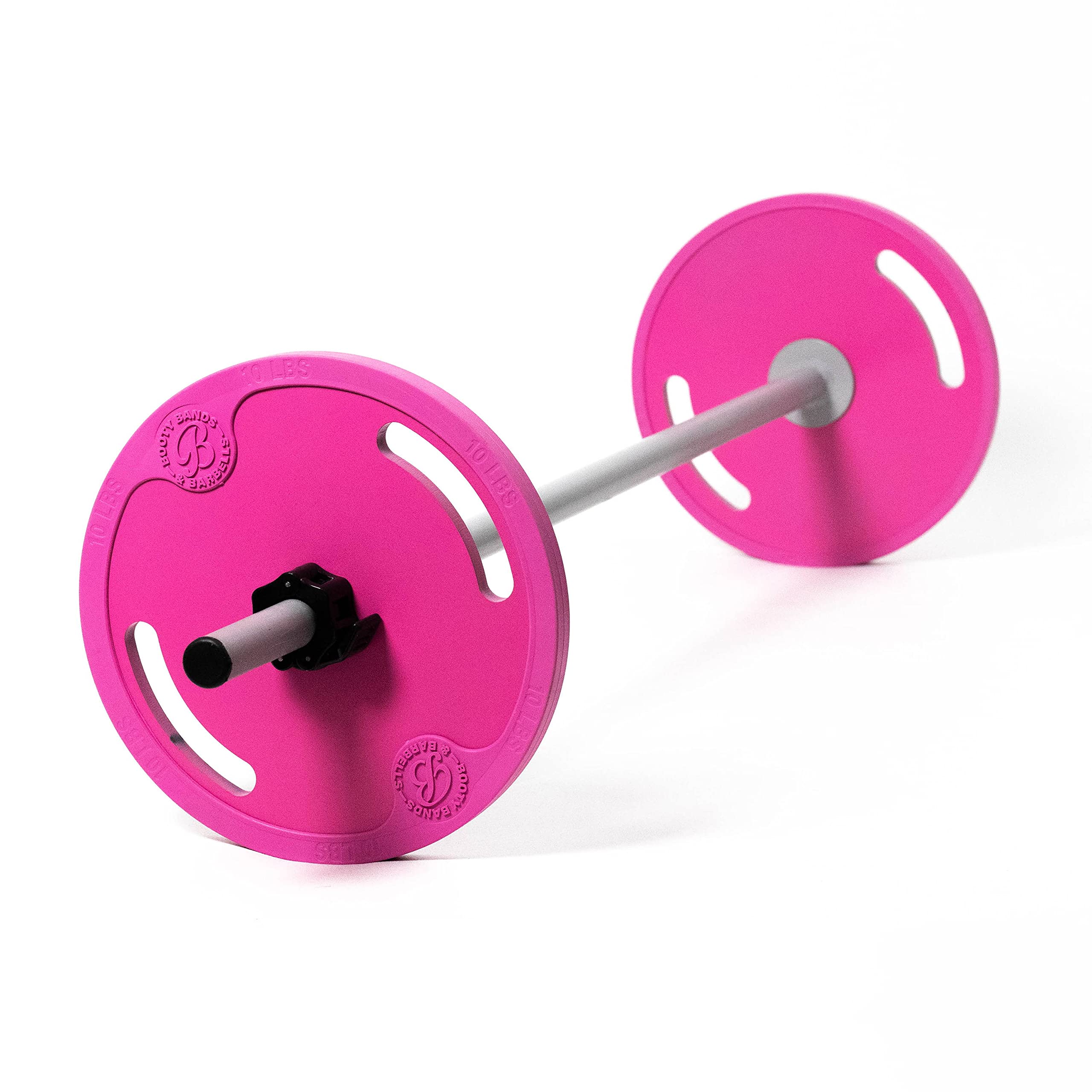 Women's Barbell Set with 4ft Straight Bar & Colorful Weight Plates - Premium Steel Weighted Bar for Home Gym & Strength Training - Perfect for Women's Fitness, CrossFit & Weightlifting Workouts