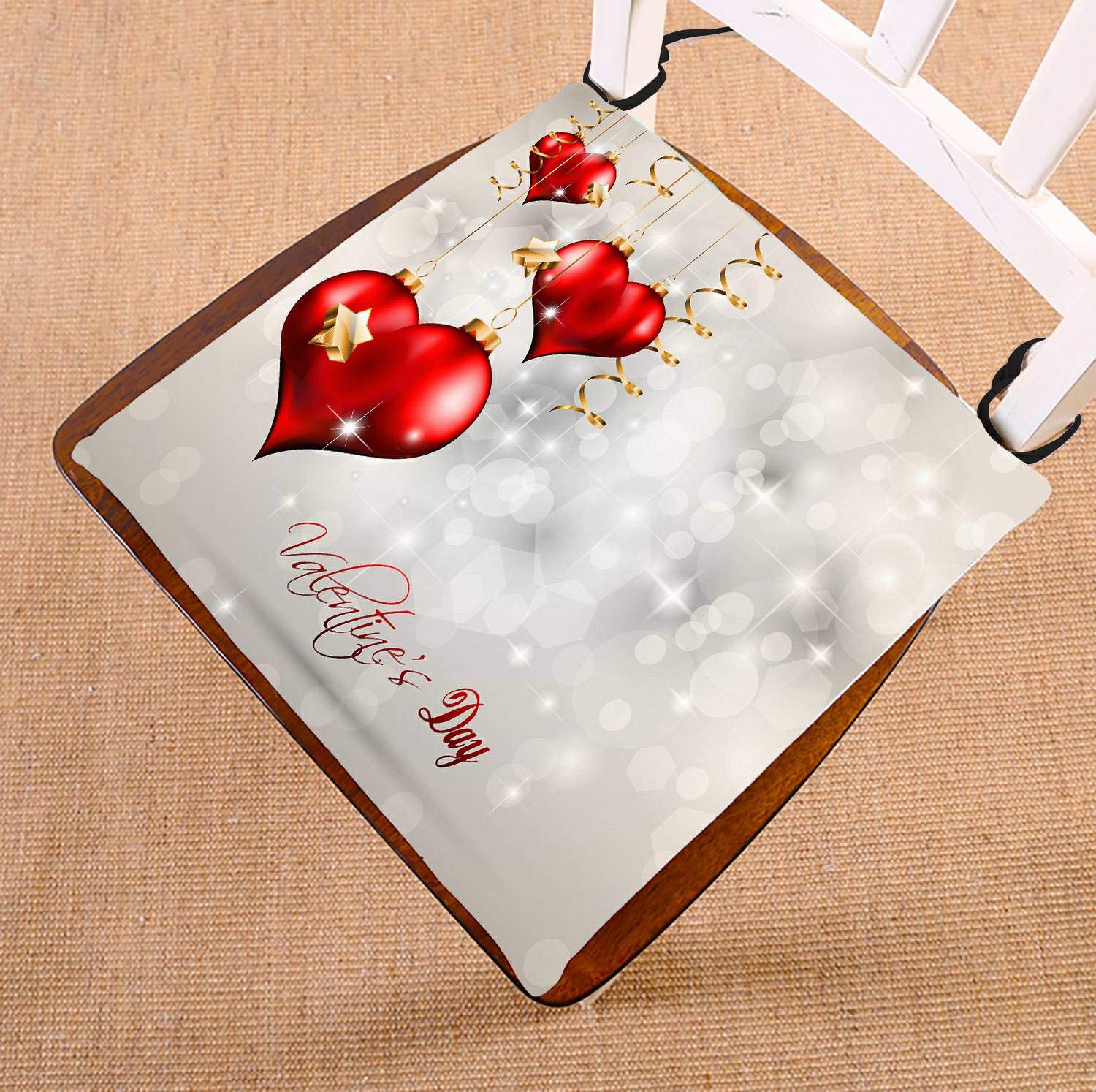 Valentine's Day Glitter Red Heart Bed Runner - 20x95 Inch Glossy Bed Scarf for Romantic Bedroom Decor | Perfect for Wedding, Anniversary & Valentine's Gift Ideas