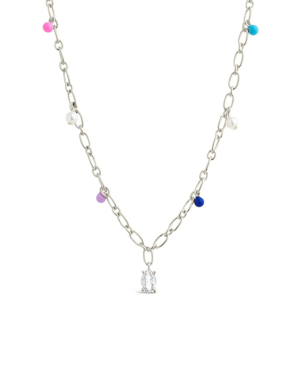 Ula CZ & Enamel Charm Necklace - Elegant Cubic Zirconia Pendant Jewelry for Women | Perfect for Date Night, Parties & Special Occasions