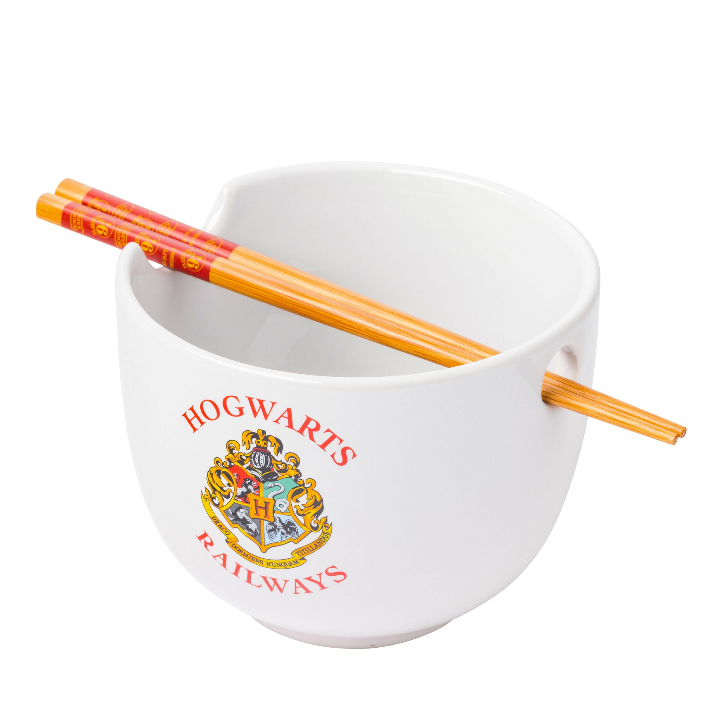 Harry Potter Hogwarts House Crest Ceramic Ramen Bowl Set - 20oz Microwave Safe Noodle & Rice Bowl with Chopsticks - Perfect for Anime Fans, Ramen Lovers & Harry Potter Collectors