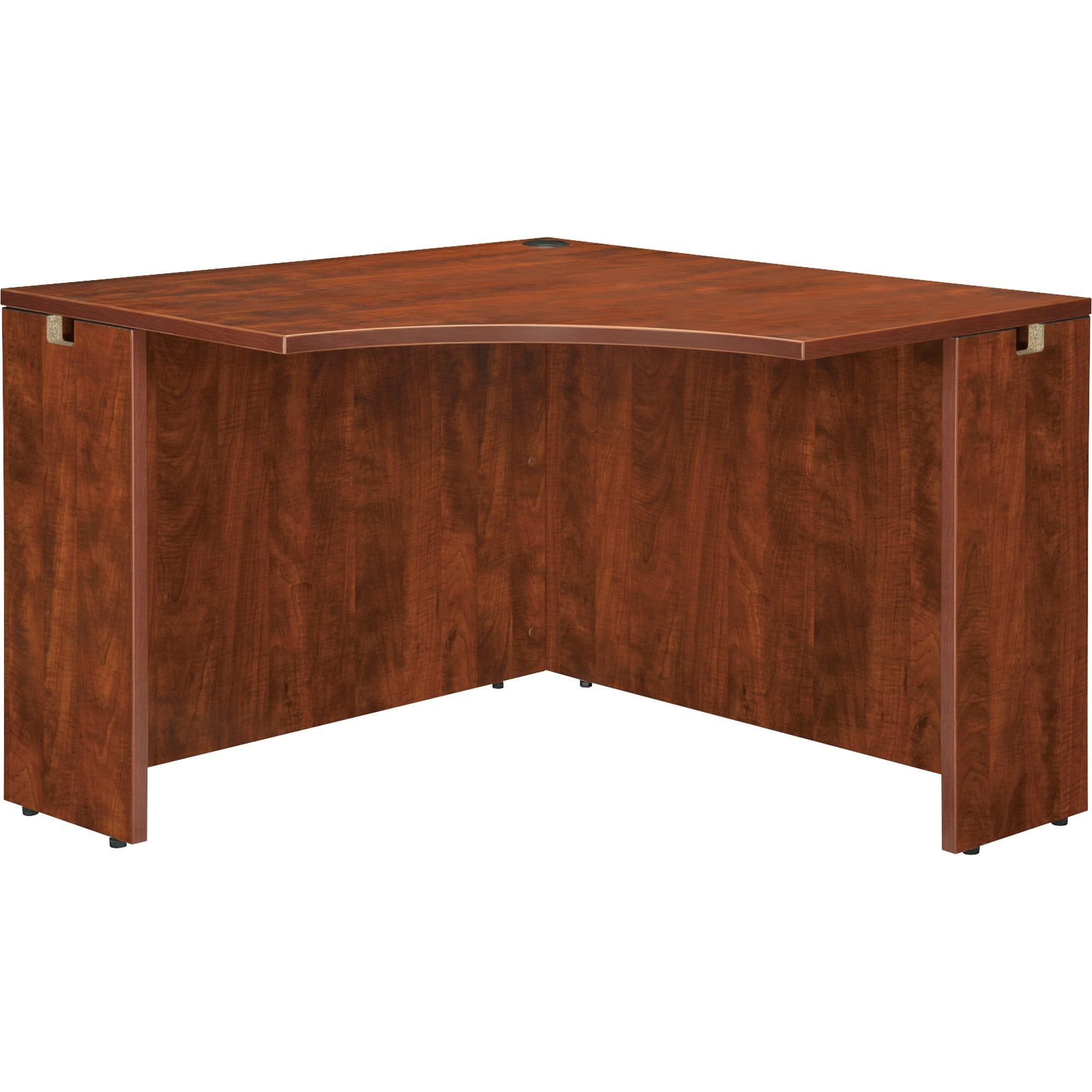 Lorell LLR69919 69000 Series Cherry Corner Desk - Home Office & Study Computer Workstation for Small Spaces