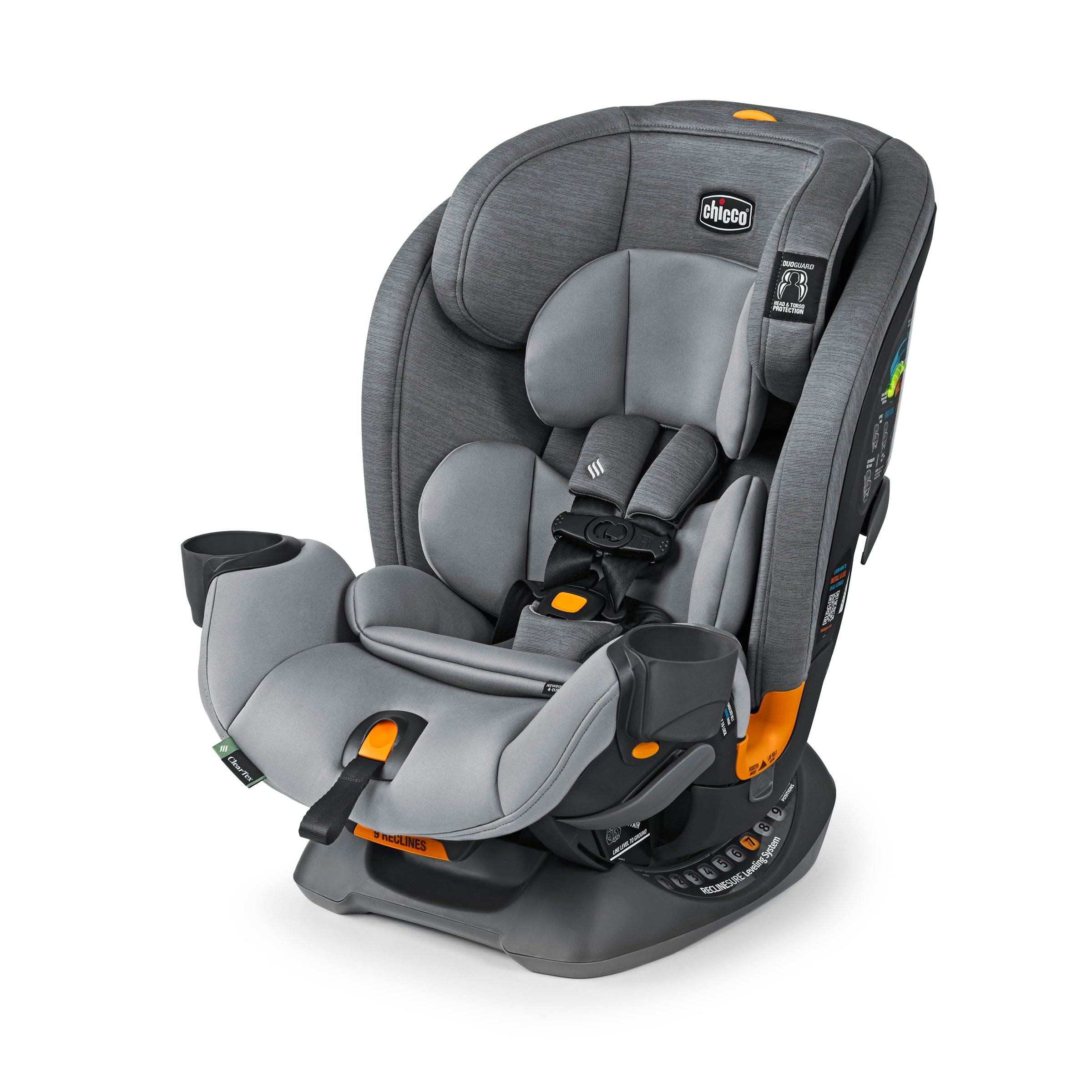Chicco OneFit ClearTex All-In-One Convertible Car Seat for Infants to Toddlers - Safe & Comfortable for Travel, School & Family Road Trips