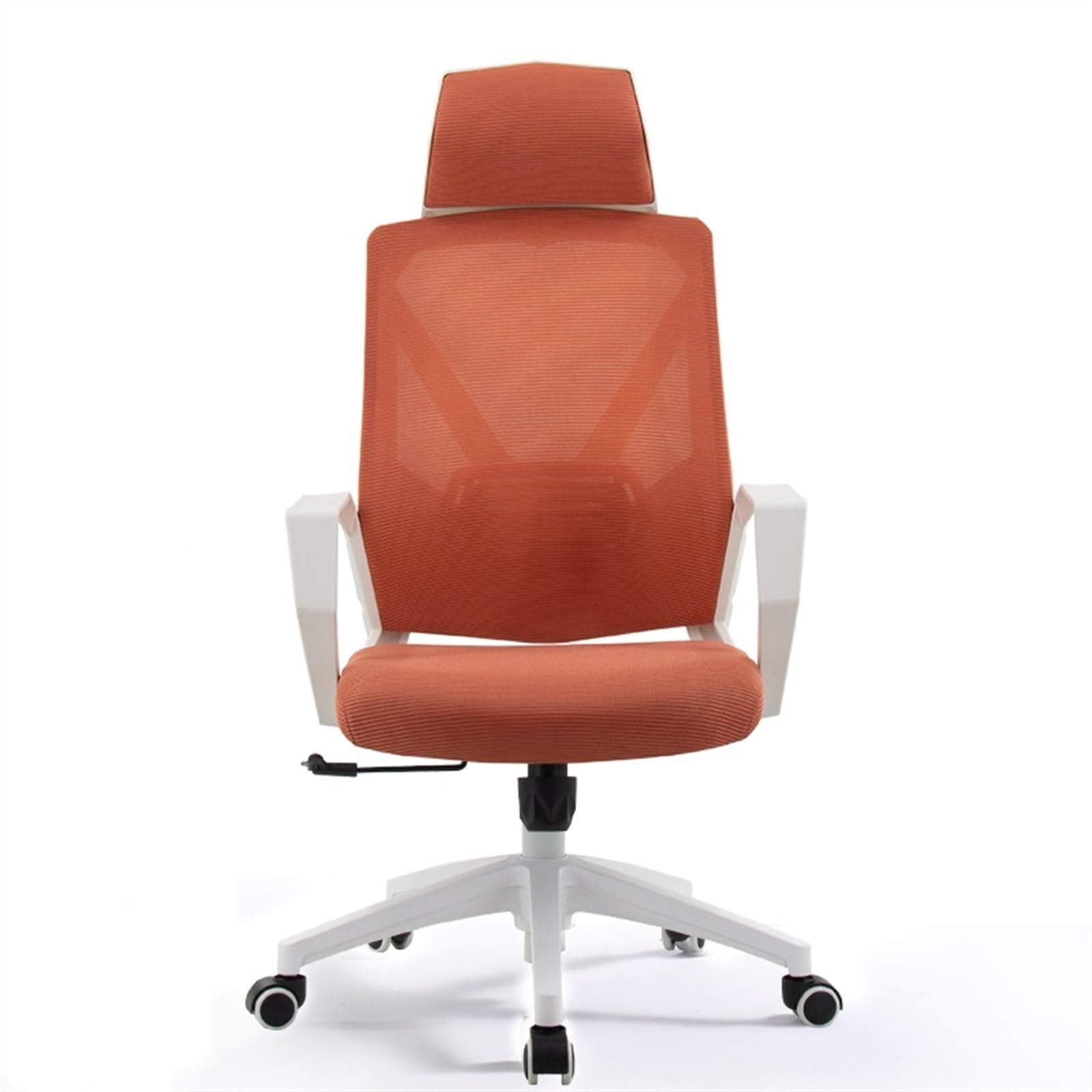 Ergonomic Executive Office Chair - High Back Mesh Swivel Chair with Lumbar Support Pillow, Adjustable Armrests & Wheels - Comfortable for Home, Conference & Workspace (Orange)